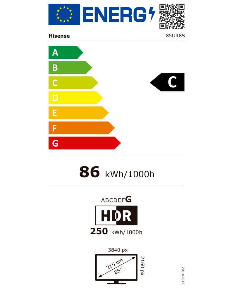 HISENSE ULED MINI LED 85" UHD 4K SMARTTV 4HDMI 2USB (C)