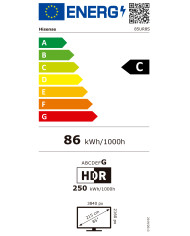 HISENSE ULED MINI LED 85" UHD 4K SMARTTV 4HDMI 2USB (C)