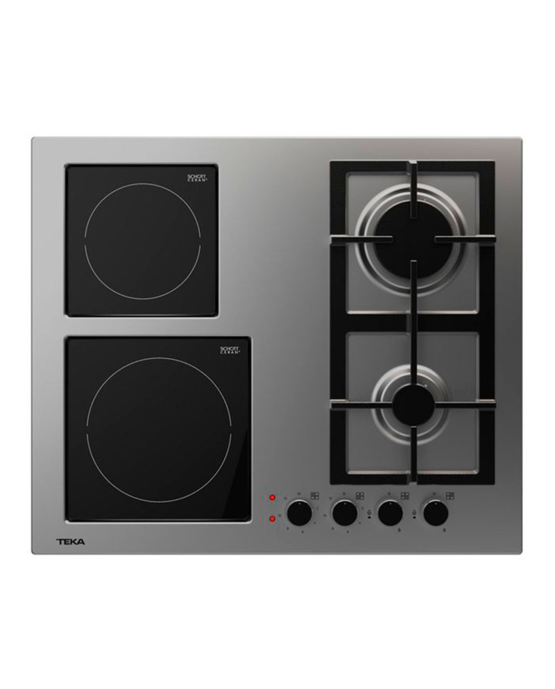TEKA PLACA MISTA 2 ZONAS VITRO 2 GAS BUT INOX