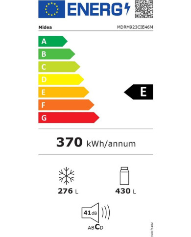 MIDEA SIDE BY SIDE 4PT 1,775X0,908X0,736MT 706LT NF INOX (E)