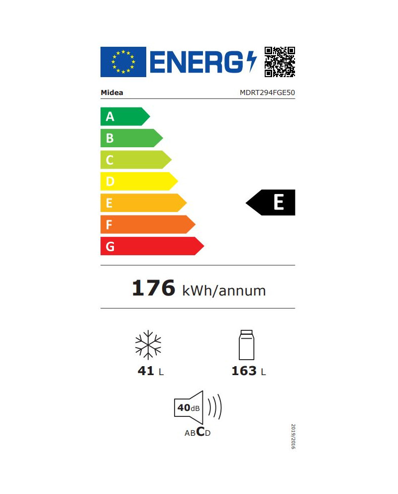MIDEA FRIGORIFICO 2PT 1,43X0,55X0,55MT 204LT SILVER (E)