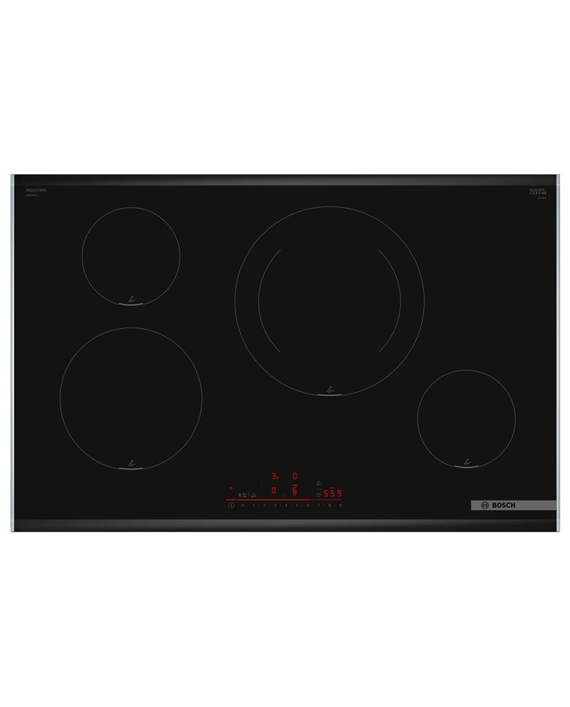 BOSCH PLACA INDUÇAO 80CM 4ZONAS MOLDURA