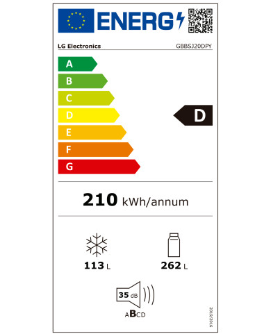 LG COMBINADO 2030X597X675MT 375LT NF SILVER (D)