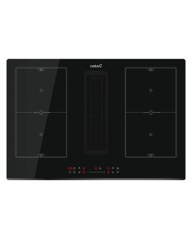 CATA PLACA INDUÇAO 4ZONAS C/EXAUSTAO 77CM FLEX