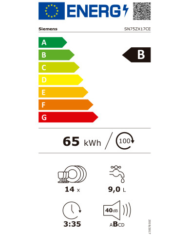 SIEMENS MAQUINA LOUÇA INTEG 7PROG 14TALHERES (B)