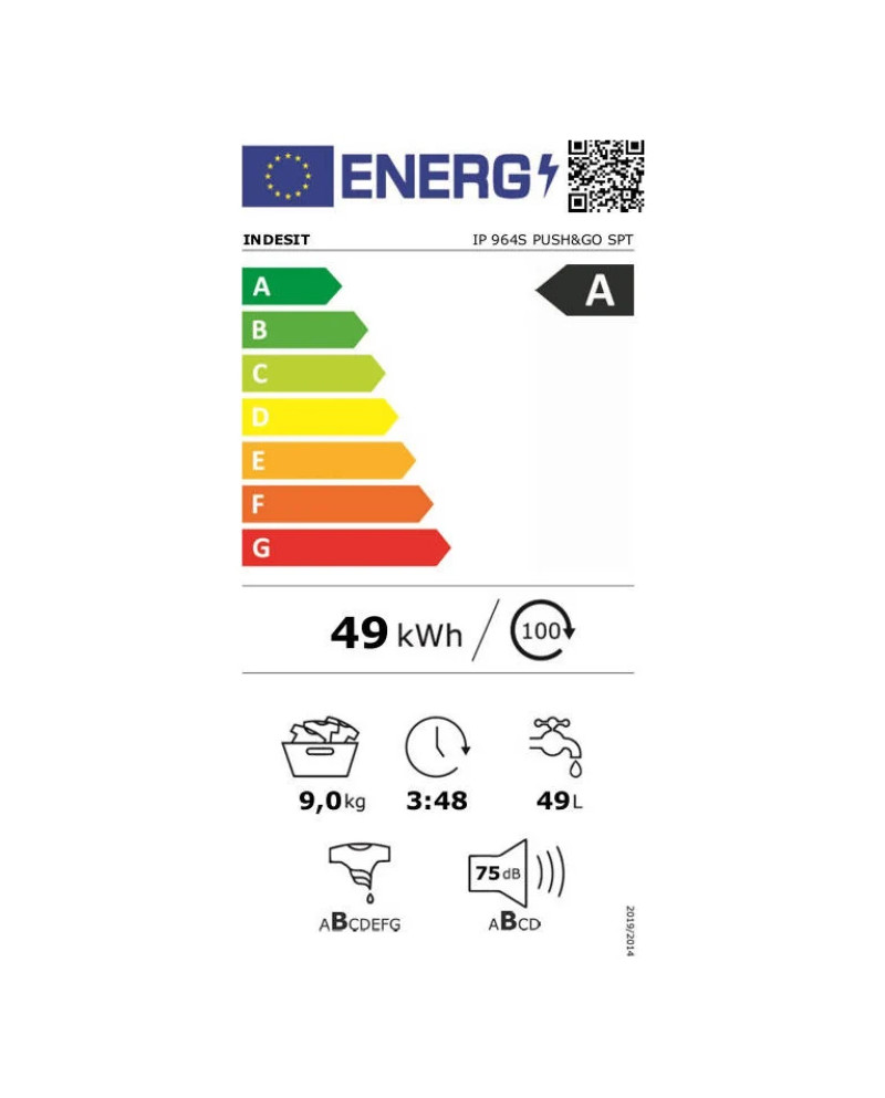 INDESIT MAQUINA ROUPA 9KG 1400RT (A)