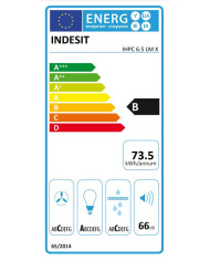INDESIT CHAMINE 60CM 1MOTOR MAX 625M3/H INOX B