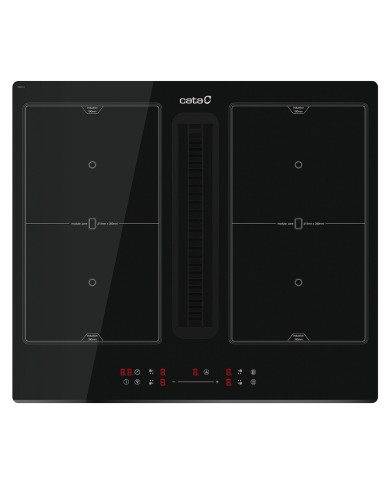 CATA PLACA INDUÇAO 4ZONAS C/EXAUSTAO 60CM FLEX