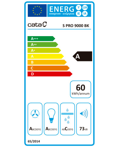 CATA CHAMINE 90CM 383W PRETO (A)