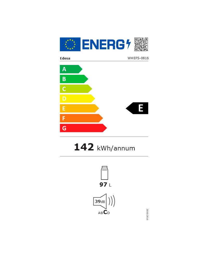 EDESA FRIGORIFICO 1PT 845x553x574MT 113LT C/GONG BRANCO (E)