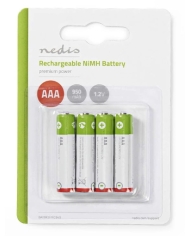 NEDIS PILHAS RECARREGAVEIS 1.2V DC 950MAH NI-MH AAA PACK4
