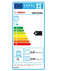 BOSCH FORNO MULTIF 71LT VIDRO PRETO (A+)